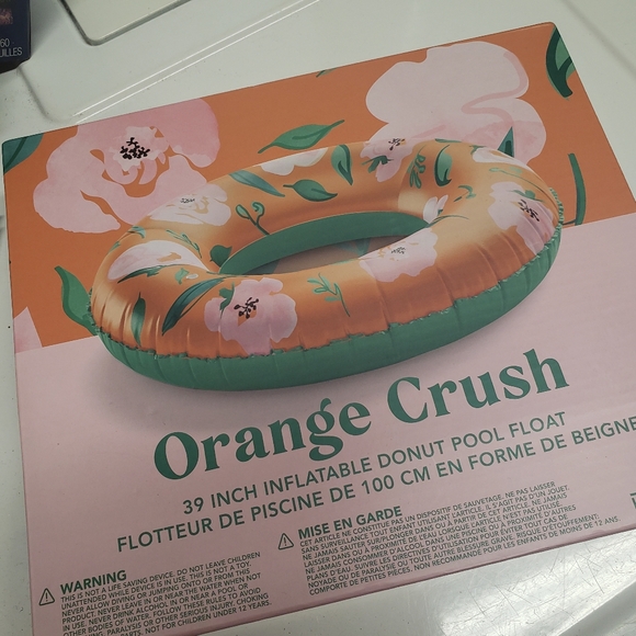 Orange Crush Inflatable Pool Donut - New in Box - Picture 3 of 4
